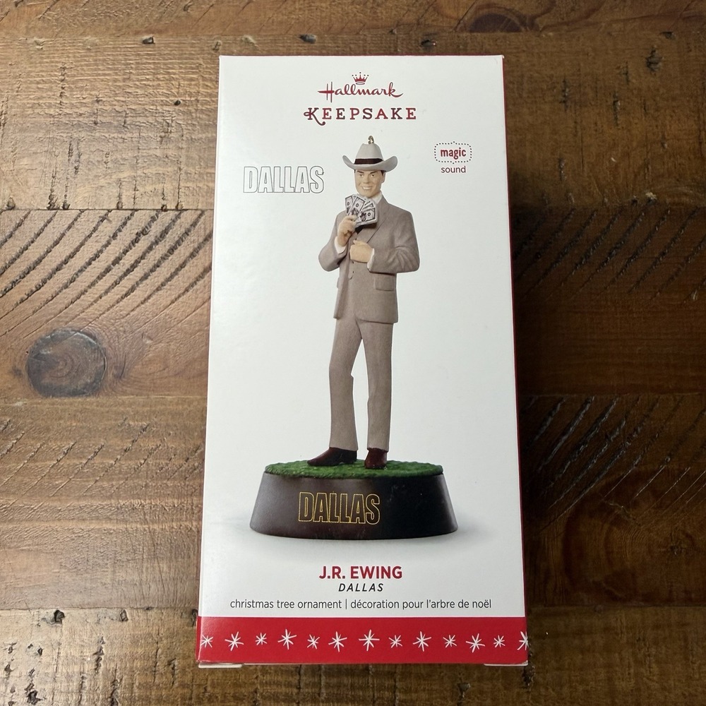 2016 Hallmark Keepsake J.R. Ewing Dallas Magic Sound Christmas Ornament